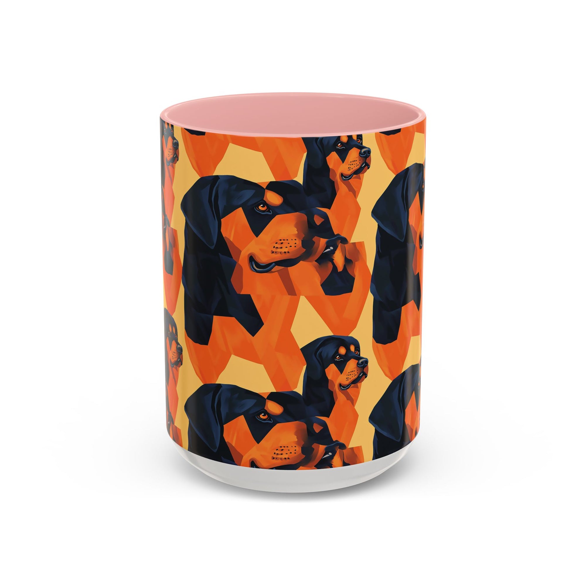 Rottweiler Chic Pawsitivity Accent Coffee Mug