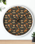 Dazzling Dachsund Blossoms & Foliage Wall Clock