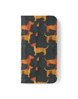 Dapper Dachshund Noir Glow Flip Cases