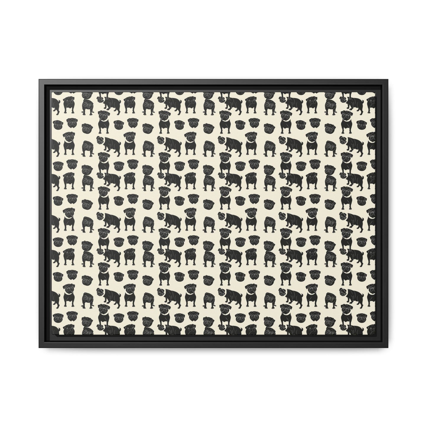 Puggie Pout Perfection Matte Canvas, Framed