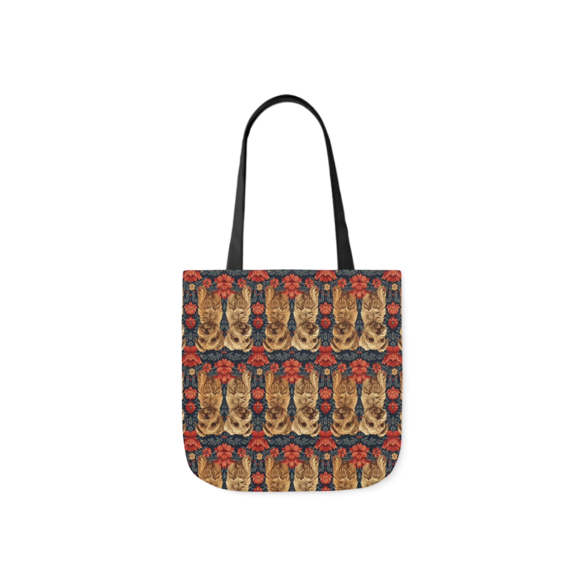 Yorkie Charm Twins Canvas Tote Bag