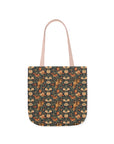 Dazzling Dachsund Blossoms & Foliage Canvas Tote Bag