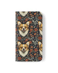 Floofy Corgi Blossom Blast Flip Cases