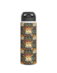 Corgi Rainbow Vine Dream Stainless Steel Water Bottle