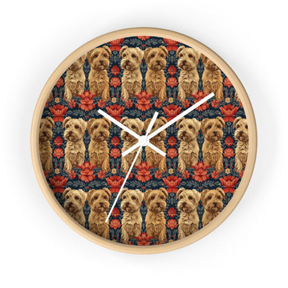 Yorkie Charm Twins Wall Clock