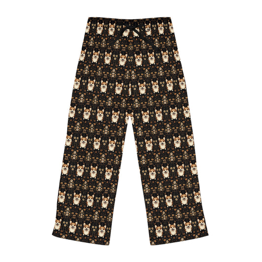 Nighttime Corgi Glow Stride Women's Pajama Pants