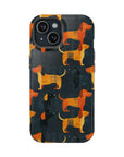 Dapper Dachshund Noir Glow Magnetic Tough Cases