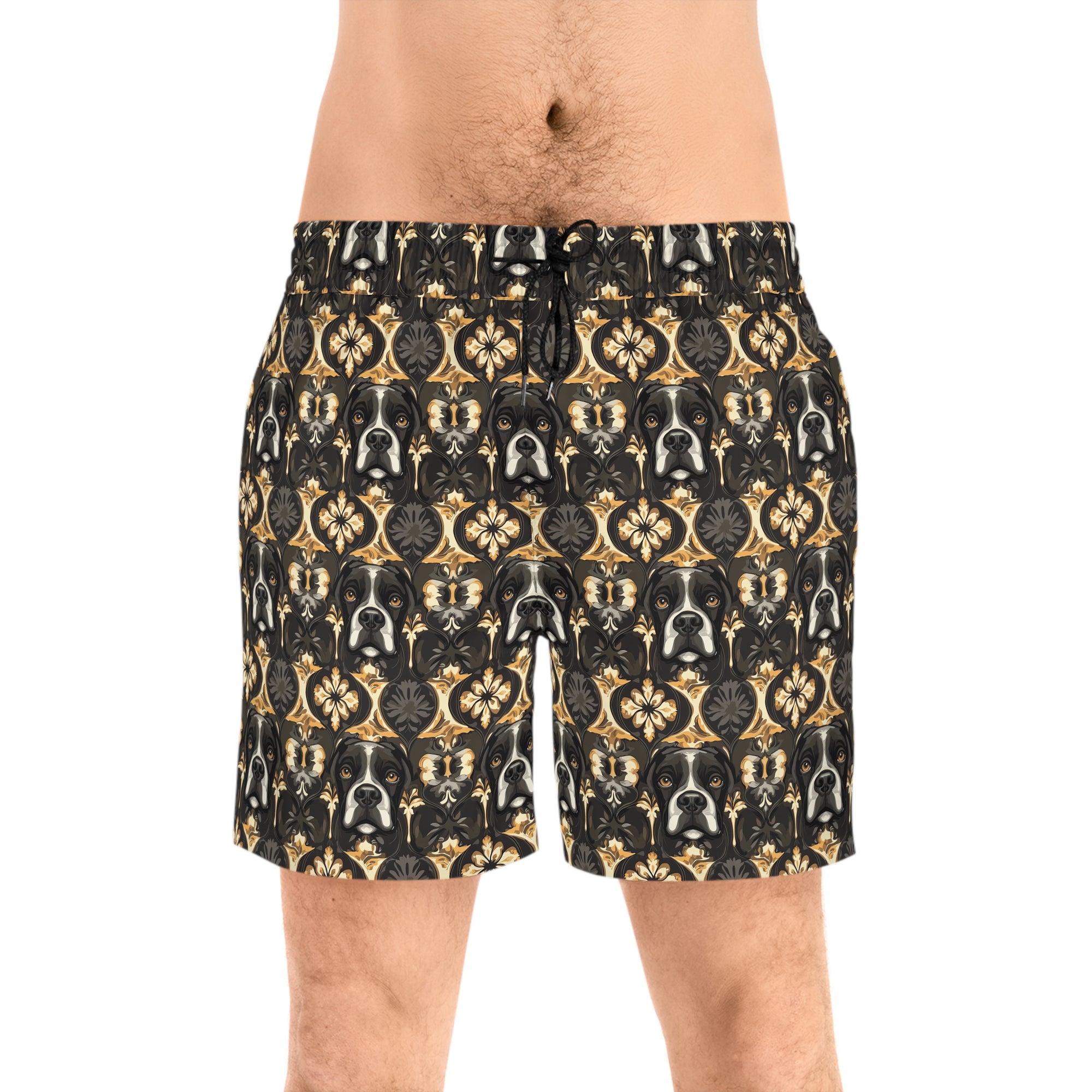 Manor Pup Boxer Royale Men&#39;s Mid-Length Swim Shorts