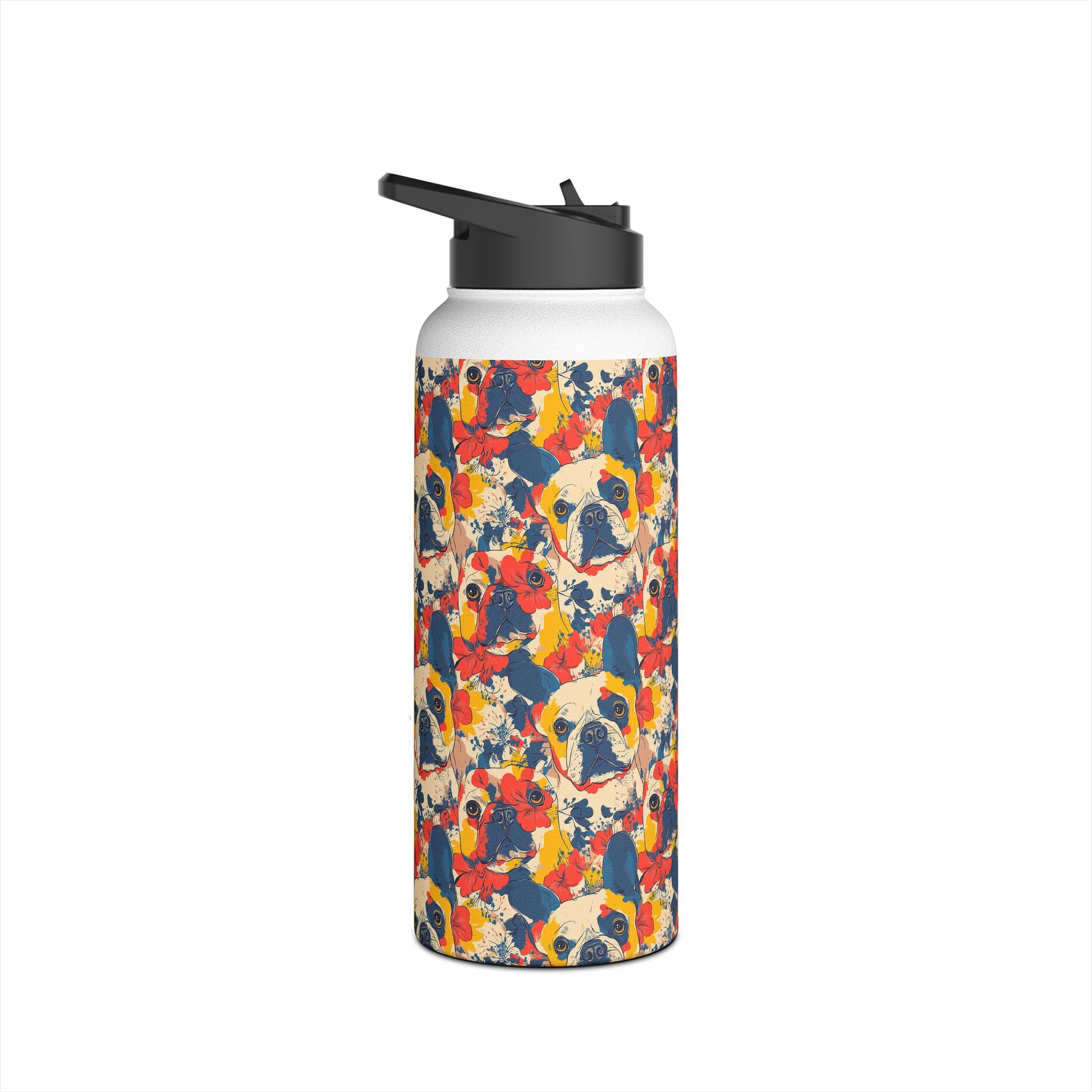 Bloom Pup Frenchietastic Splatter Stainless Steel Water Bottle