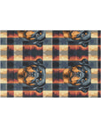 Pawsome Rottweiler Royalty Plaid Postcards