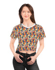 Bloom Pup Frenchietastic Splatter Crop Tee