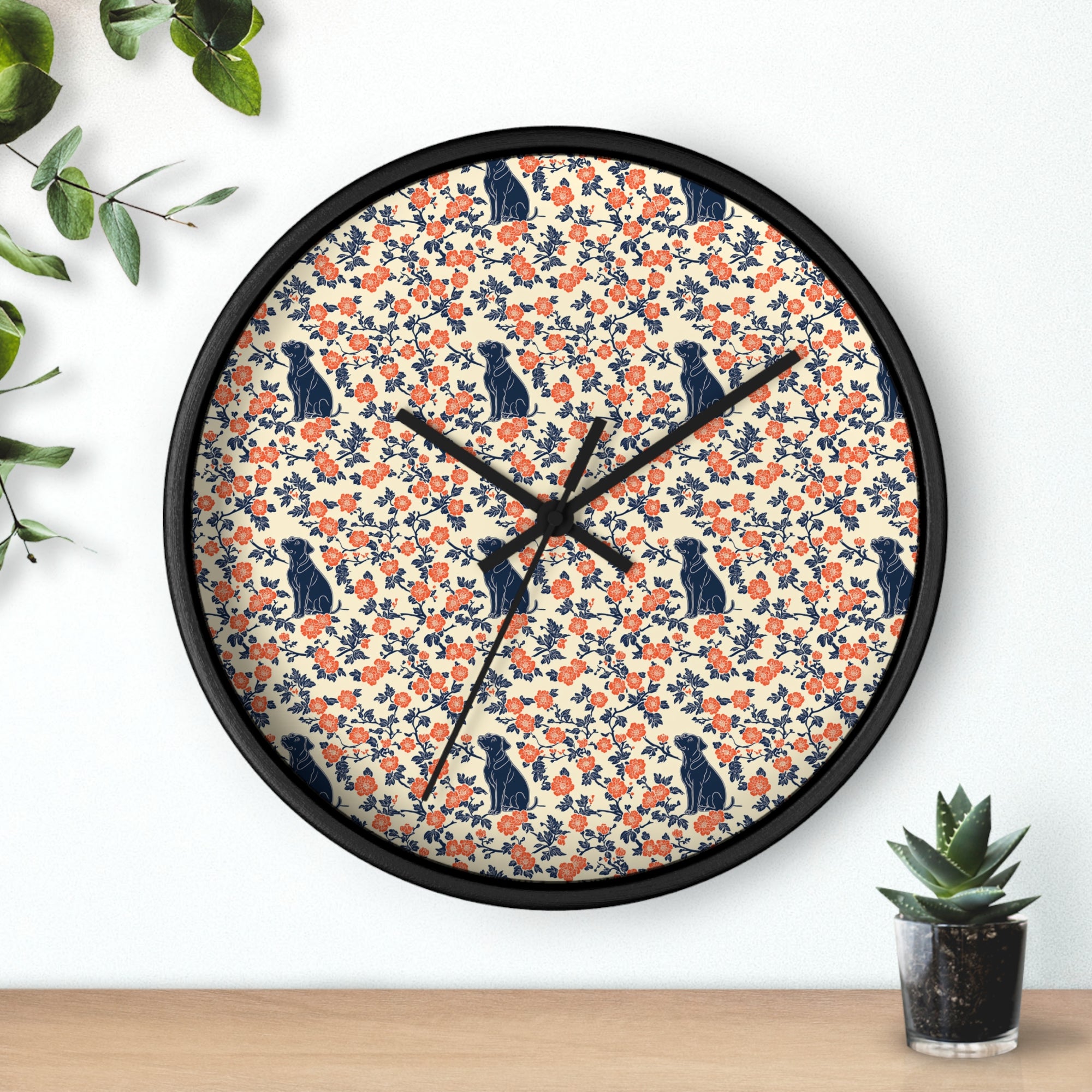 Bloomiful Lab Bouquet Wall Clock