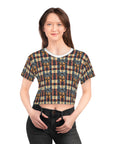 Pawsome Rottweiler Royalty Plaid Crop Tee