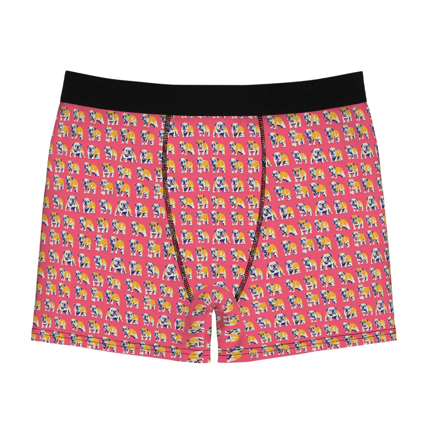 Bubblegum Glamour Bulldog Bouquet Men's Boxer Briefs