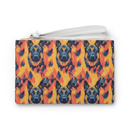 Impressionistic German Shepherds Clutch Bag