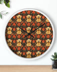 Golden Pawsatronic Tapestry Wall Clock