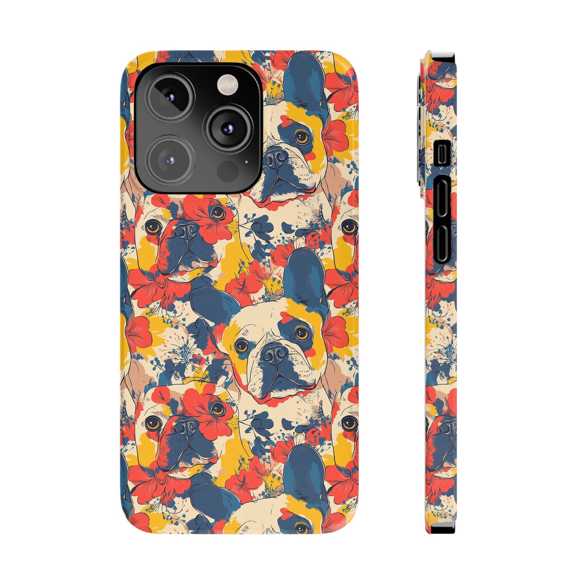 Bloom Pup Frenchietastic Splatter Slim Phone Cases