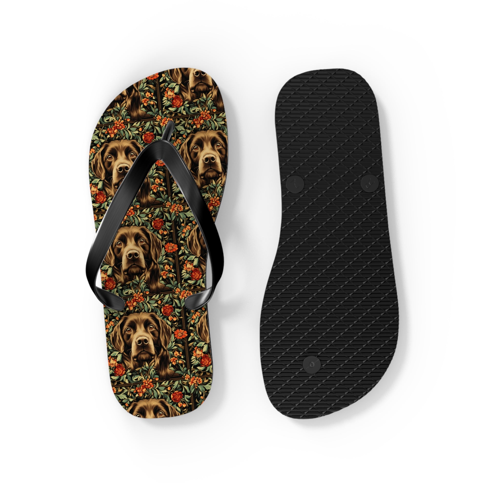 Labrador Lush Pooch Tapestry Flip Flops