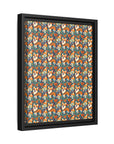 Corgi Carnival Couture Matte Canvas, Framed