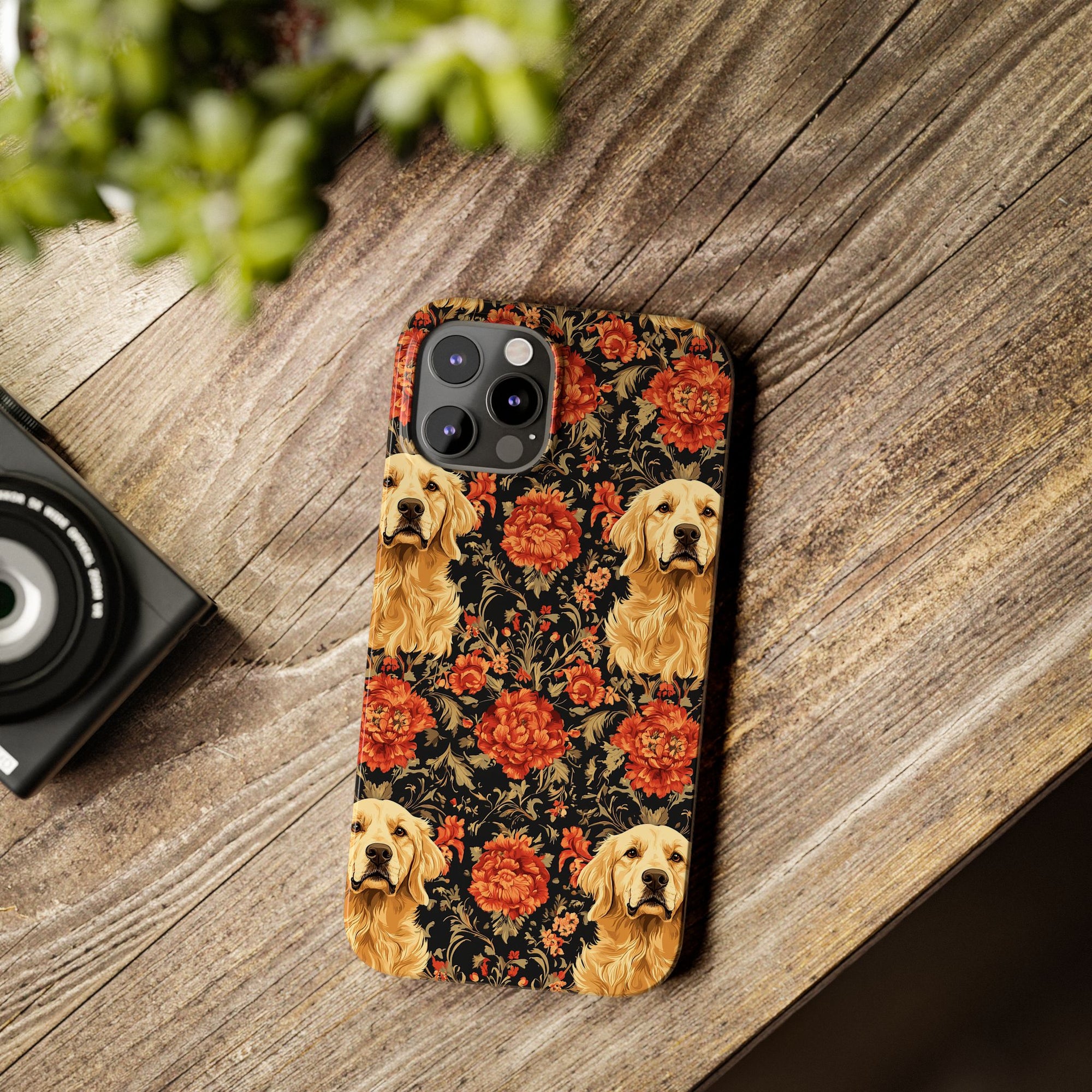 Golden Pawsatronic Tapestry Slim Phone Cases