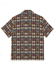 Pawsome Rottweiler Royalty Plaid Men's Hawaiian Camp Shirt