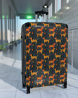 Dapper Dachshund Noir Glow Suitcase