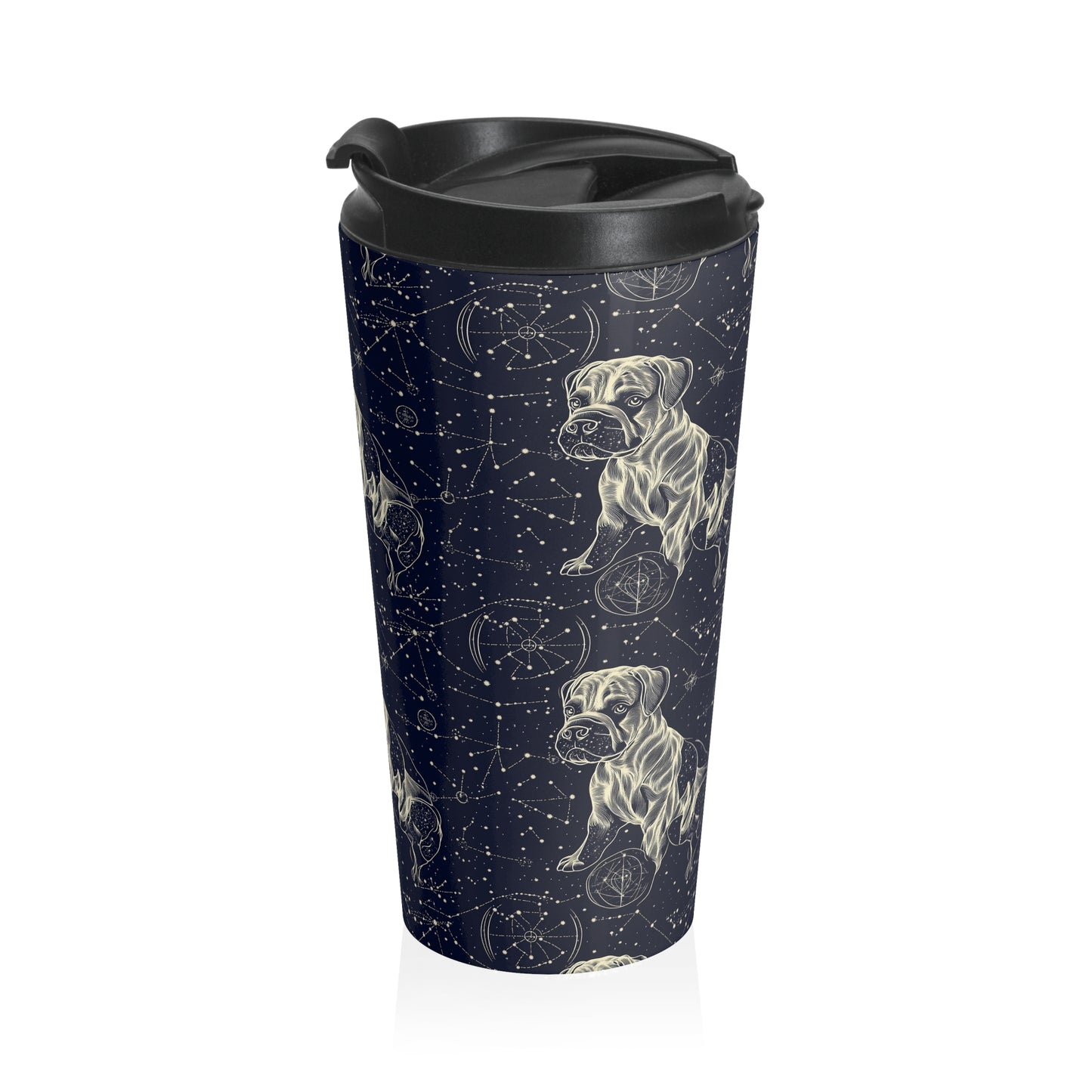 Celestial Boxer Bliss Stainless Steel Travel Mug