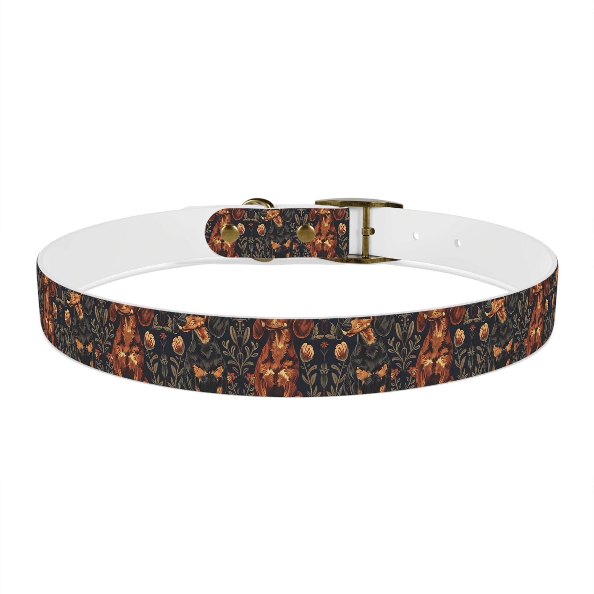 Dapper Dachshund Embroidery Elegance Dog Collar