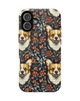 Floofy Corgi Blossom Blast Magnetic Tough Cases