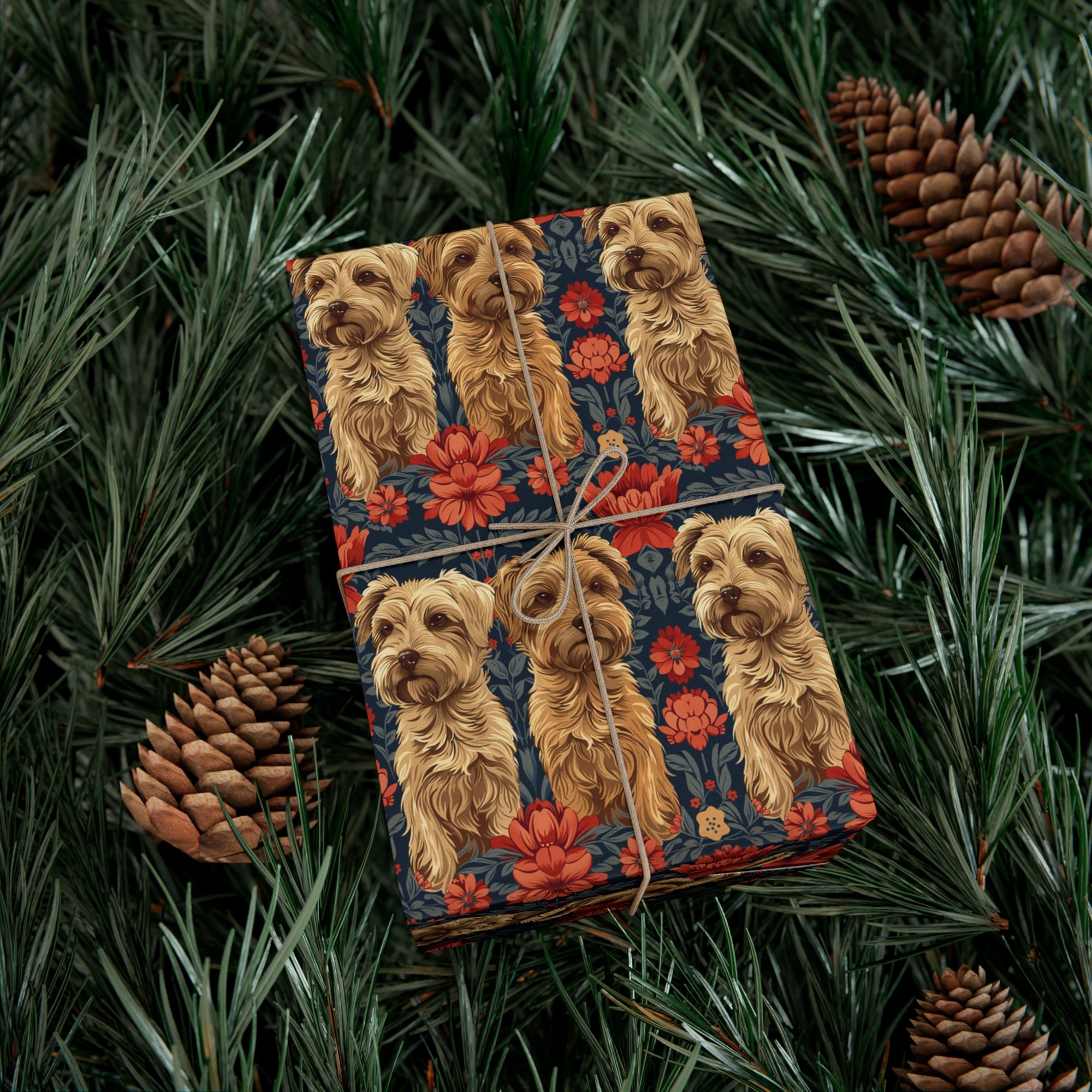 Yorkie Charm Twins Gift Wrap Papers