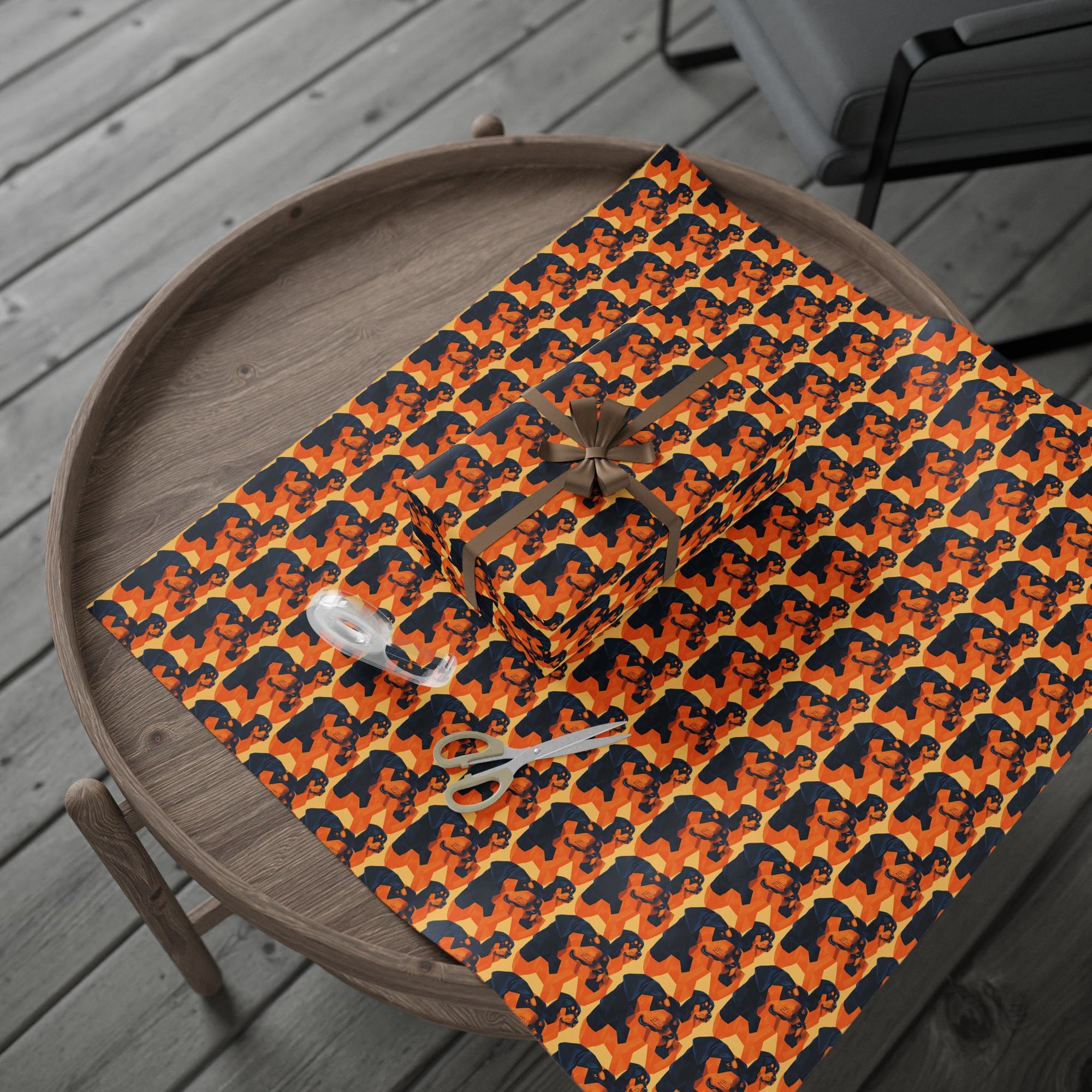 Rottweiler Chic Pawsitivity Wrapping Paper