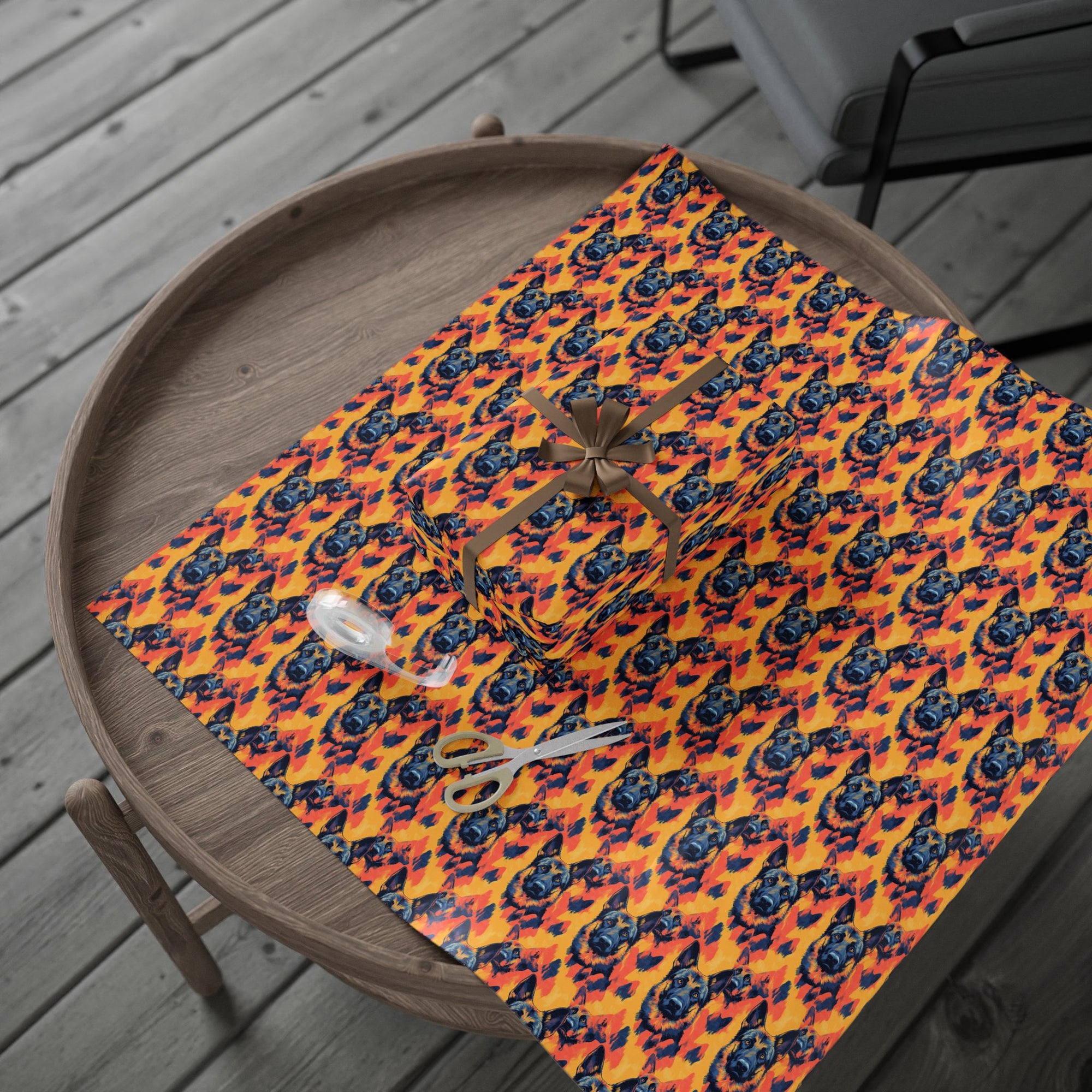 Impressionistic German Shepherds Wrapping Paper