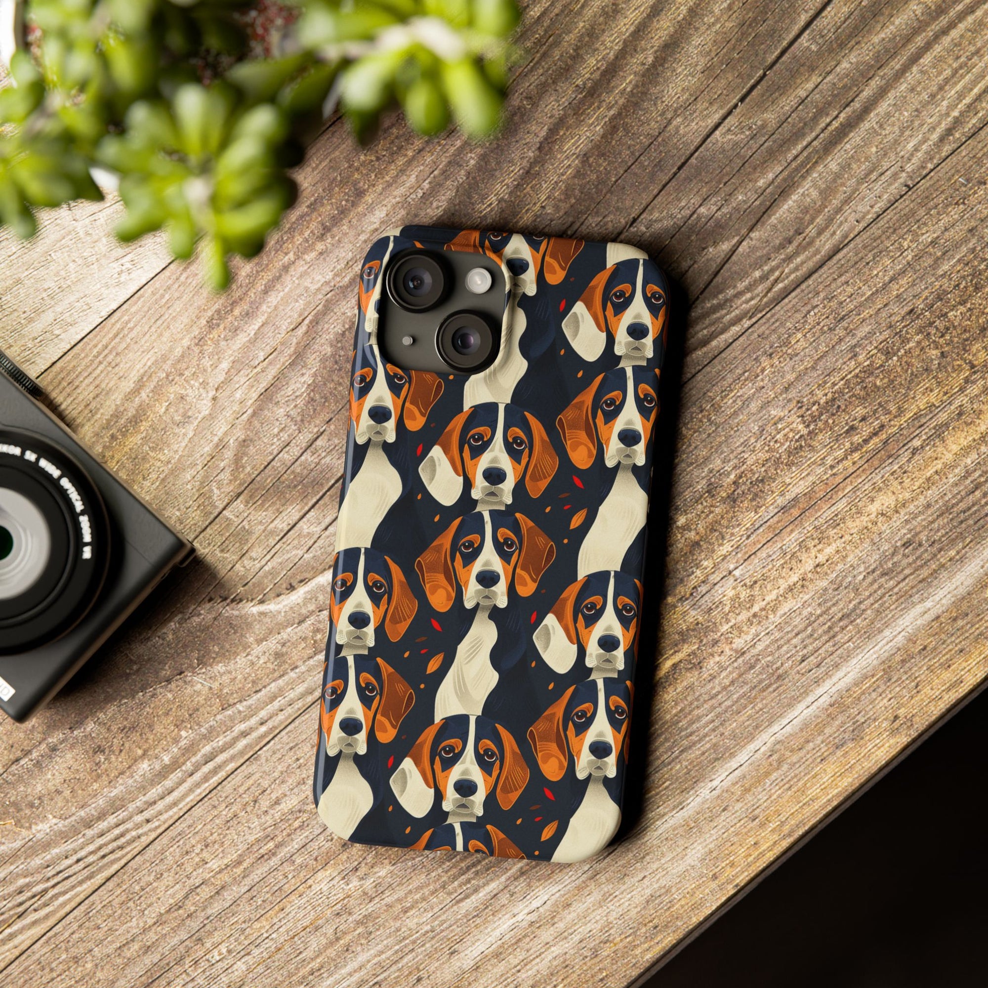 Beagle Glimmer Gaze Glamour Slim Phone Cases