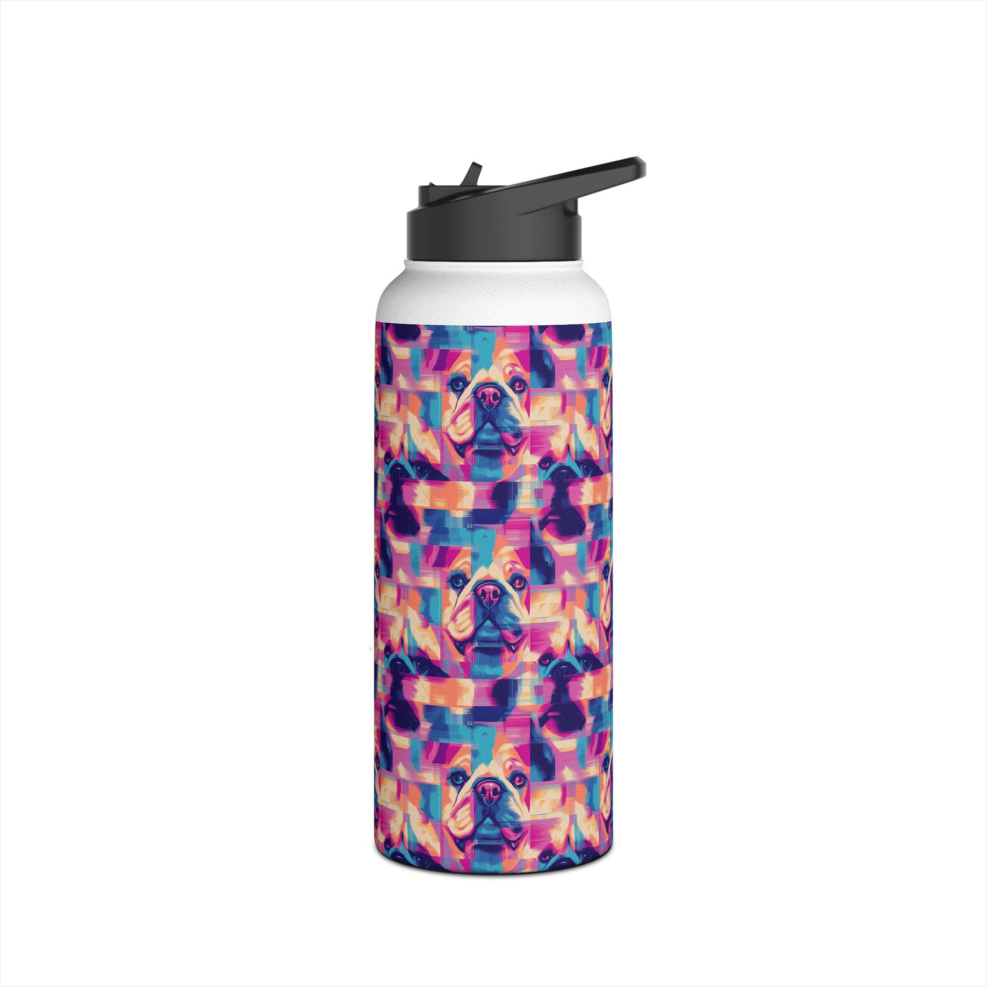 Dazzling Bulldog Chic Stainless Steel Water Bottle