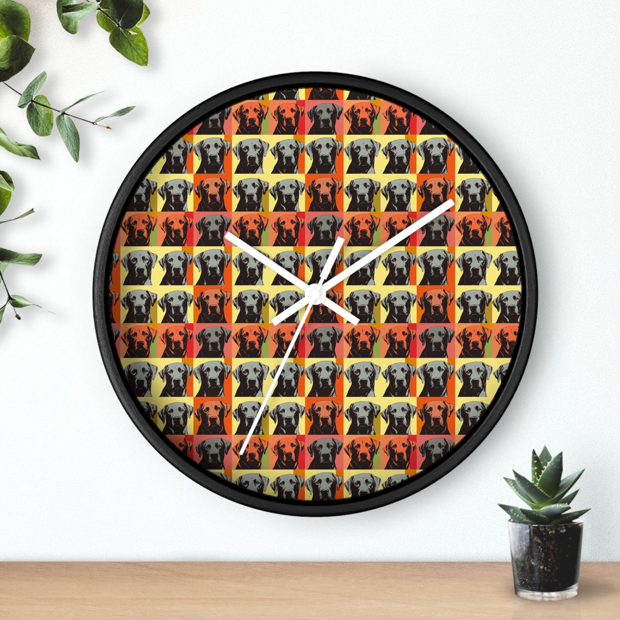 Whimsical Warhol Labrador Wall Clock