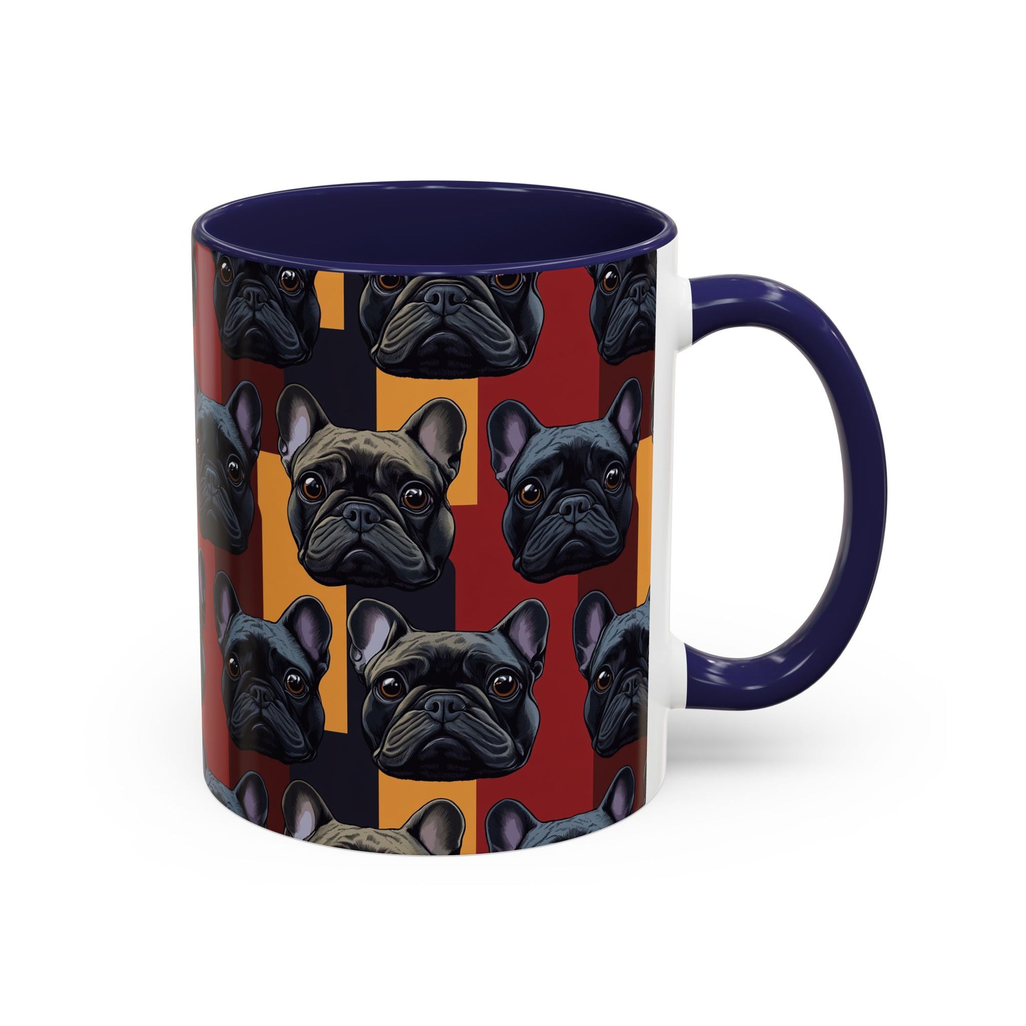 Chic Canine Checkmate - Frenchie Edition Accent Coffee Mug