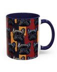 Chic Canine Checkmate - Frenchie Edition Accent Coffee Mug