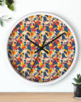 Bloom Pup Frenchietastic Splatter Wall Clock