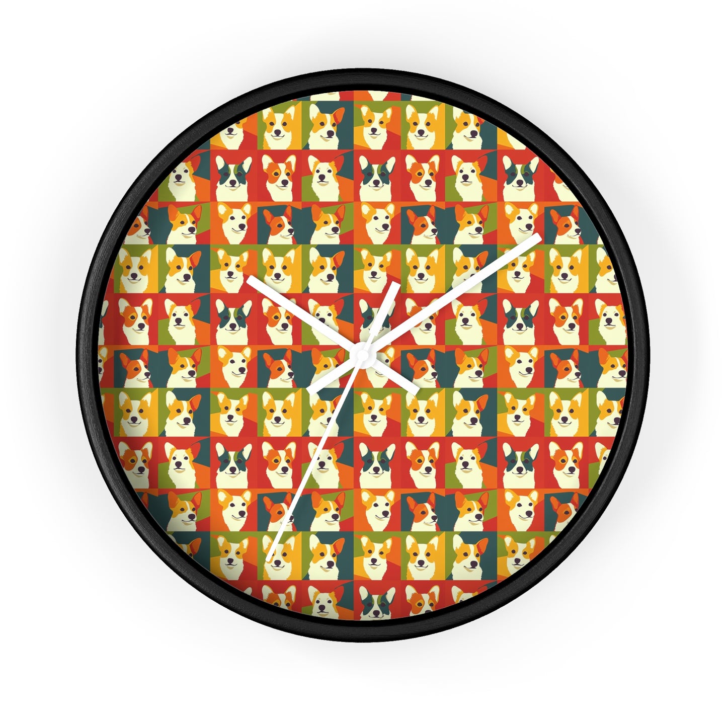 Corgi Chic Popart Pup Wall Clock