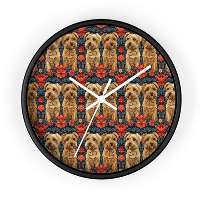 Yorkie Charm Twins Wall Clock