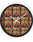 Yorkie Charm Twins Wall Clock