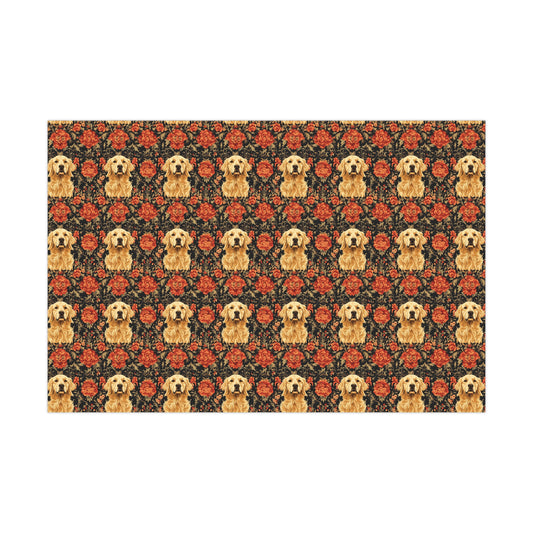 Golden Pawsatronic Tapestry Gift Wrap Papers