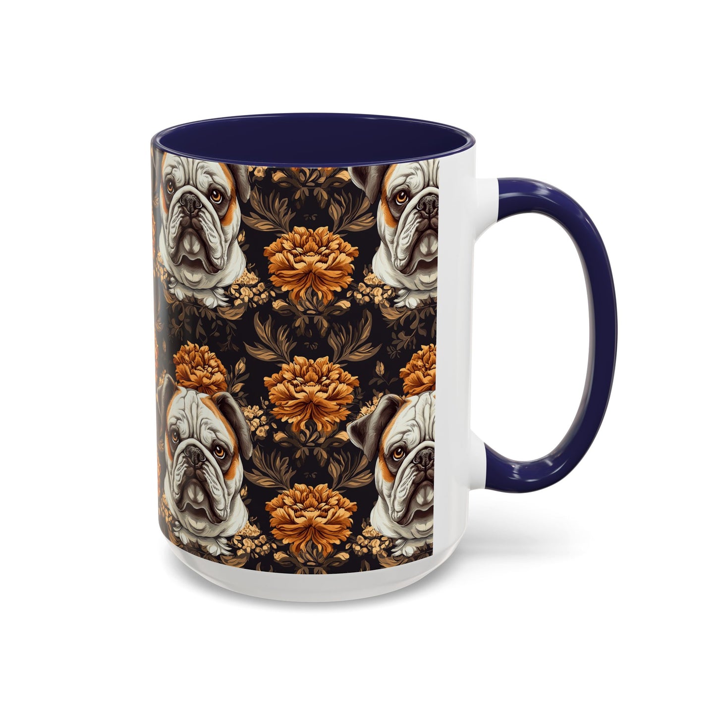 Bloomingly Bulldogistic Bouquet Accent Coffee Mug