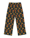 Dapper Dachshund Noir Glow Women's Pajama Pants