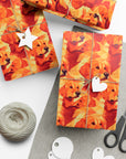 Golden Glamour Paws Gift Wrap Papers