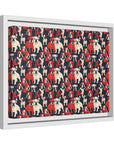 Bulldoggy Bliss Chomper Matte Canvas, Framed