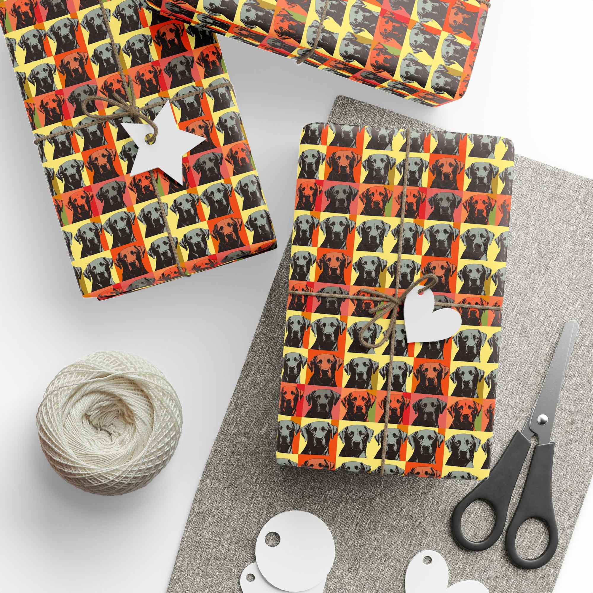 Whimsical Warhol Labrador Wrapping Paper