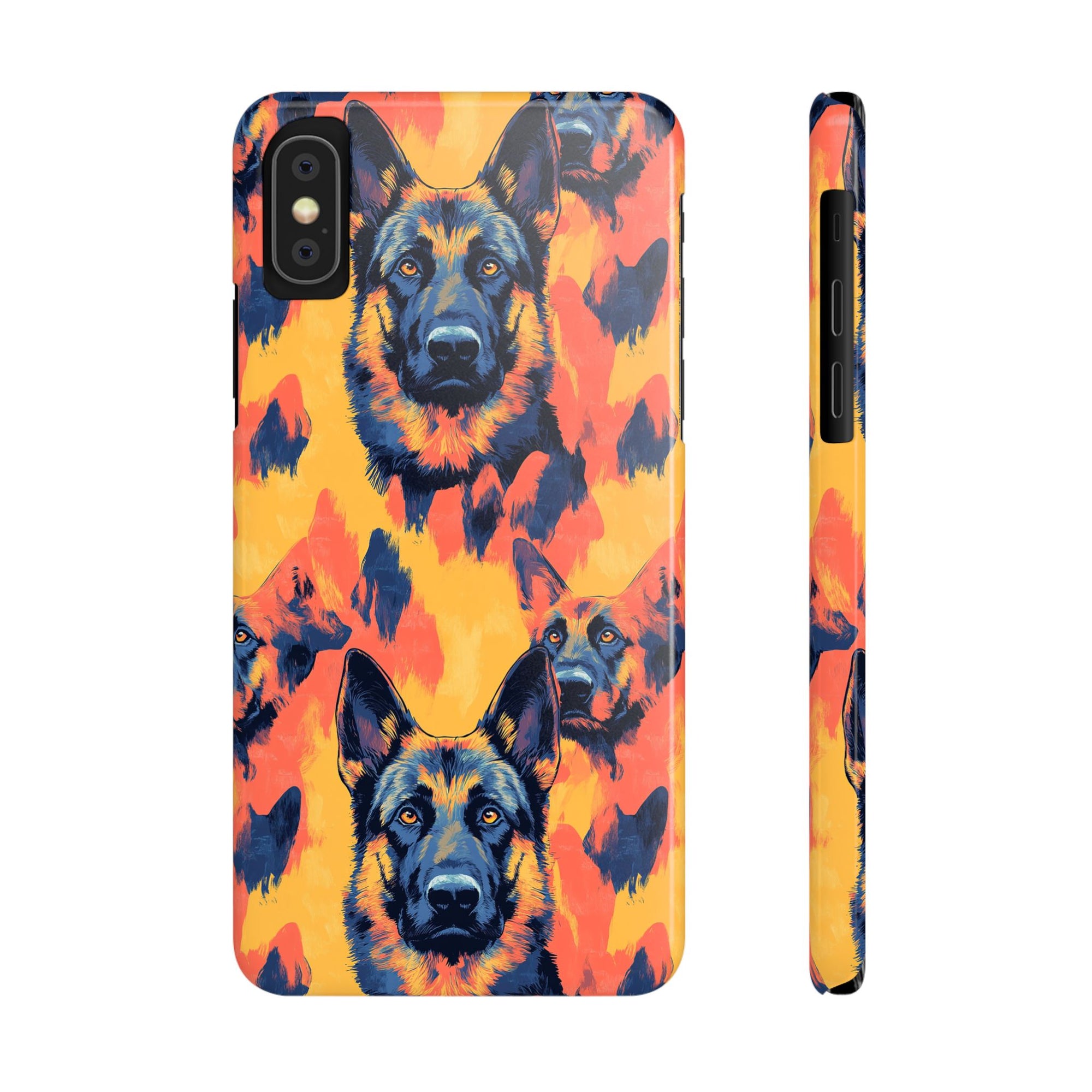 Impressionistic German Shepherds Slim Phone Cases