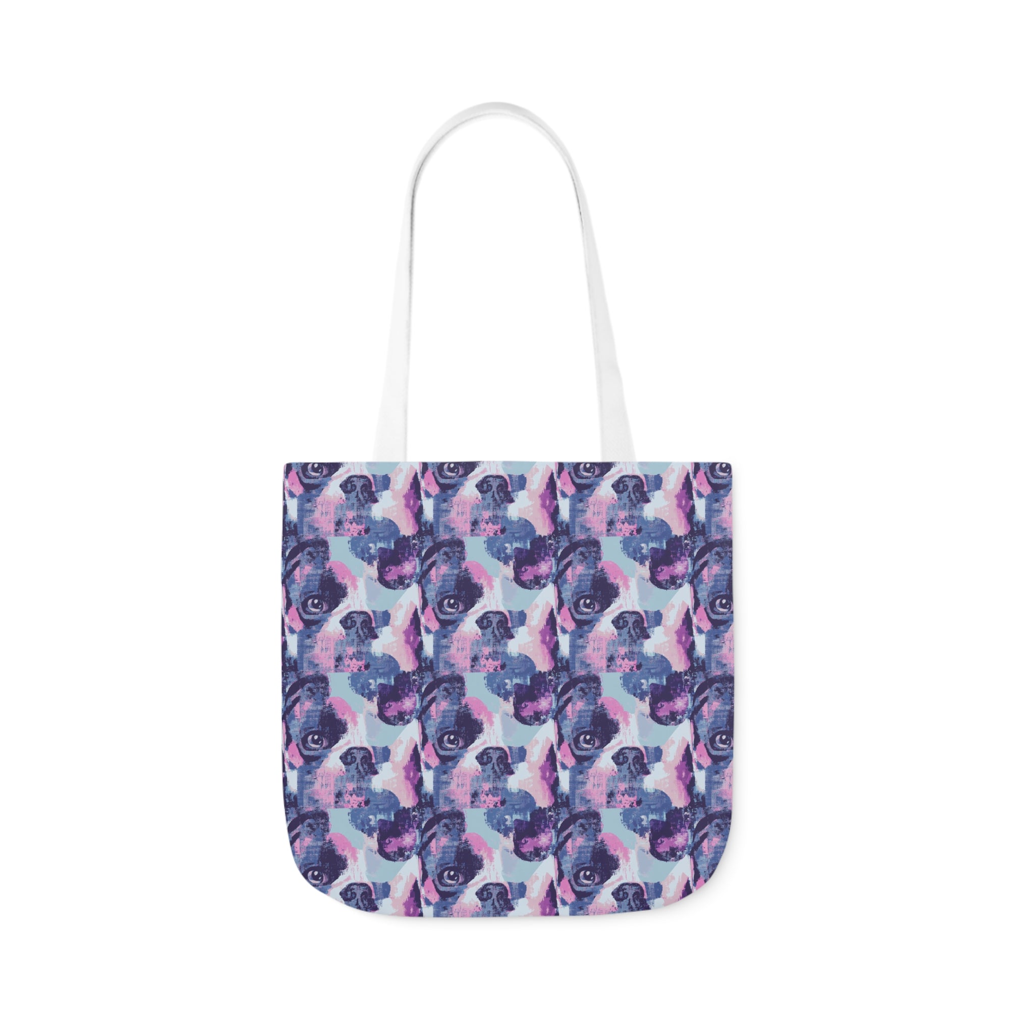 Funky Geometric Boxerista Canvas Tote Bag