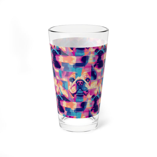 Dazzling Bulldog Chic Mixing Glass, 16oz